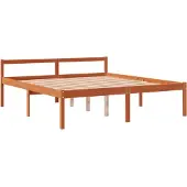 DKD Home Decor Seniorenbett Wachsbraun 160x200 cm Massivholz Kiefer