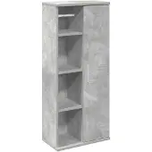 vidaXL Badezimmerschrank mit Rollenhalter Betongrau 39x22x90 cm