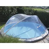 Summerfun Pool Abdeckung Planet Pool Cabrio Dome transparent für schmalen Handlauf Ø 500 cm