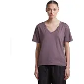 Icebreaker W Mer 150 Tech Lite Short Sleeve Relax V Neck Tee grey plum (IB0N1) L