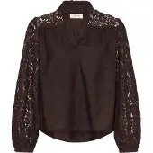 Cream Langarmbluse "Damen Bluse langarm CRLiselin", Damen, Gr. 36, braun (chocolate plum), Obermaterial: 80% Viskose LENZING ECOVERO CV LenzEcov. 20% Nylon NY., Blusen Langarmbluse