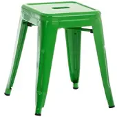 DELUKE Hocker FULDA 40x40x46cm Metall Grün Küchenhocker Esszimmerhocker Stapelhocker