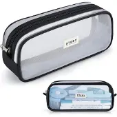 Zimtky Mäppchen Teenager Mädchen Federtaschen Schwarz Groß Etui 23*10.8*5cm