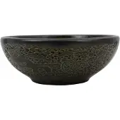 vidaXL Aufsatzwaschbecken Schwarz Rund Ø41x14 cm Keramik