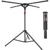 Relaxdays Wäscheständer, klappbar, bis 15 kg, höhenverstellbar, H x D: 100-180 x 125 cm, Wäschestandtrockner, schwarz