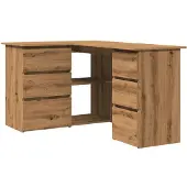 vidaXL Eckschreibtisch Artisan-Eiche 145x100x76 cm Holzwerkstoff