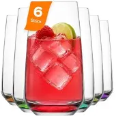 LAV Lal Rainbow Longdrinkgläser – 480 ml (16 1/4 oz), 6er Set