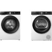 Hisense WF3S8043BW3 Waschmaschine und DH3S802BW3 Wärmepumpentrockner Bundle