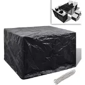 vidaXL Abdeckung Für Gartenmöbel 113x113x73 Cm 4 Poly Rattan Einstellen 8 Ösen 113x113x73 Cm