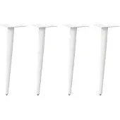 vidaXL Couchtischbeine Konische Form 4 Stk. Weiß 30-31 cm Stahl