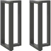 vidaXL Bartischbeine T-Form 2 Stk. Anthrazit 50x35x(90-91) cm Stahl