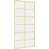vidaXL Schiebetür Golden 102,5x205 cm ESG-Klarglas und Aluminium