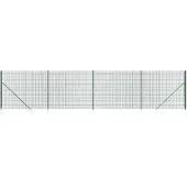 vidaXL Maschendrahtzaun mit Bodenhülsen Grün 2,2x10 m