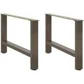 vidaXL Couchtischbeine Naturstahl 2 Stk. 70x(42-43) cm Stahl