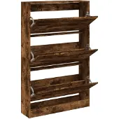 vidaXL Schuhschrank Räuchereiche 80x21x125,5 cm Holzwerkstoff