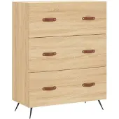 vidaXL Kommode Sonoma-Eiche 69,5x34x90 cm Holzwerkstoff
