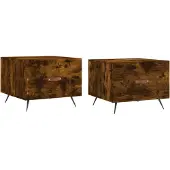 vidaXL Couchtische 2 Stk. Räuchereiche 50x50x40 cm Holzwerkstoff