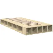 vidaXL Bettgestell Sonoma-Eiche 90x190 cm Holzwerkstoff