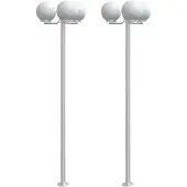 vidaXL Wegeleuchten 2 Stk. Silbern 215 cm Edelstahl