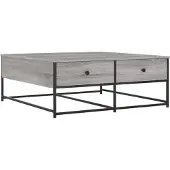 vidaXL Couchtisch Grau Sonoma 100x99x40 cm Holzwerkstoff