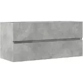 vidaXL Waschbeckenunterschrank Betongrau 100x38,5x45 cm Holzwerkstoff
