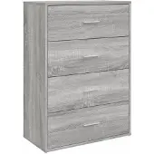 vidaXL Sideboard Grau Sonoma 60x31x84 cm Holzwerkstoff