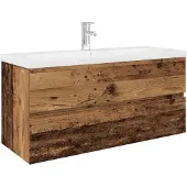 vidaXL Waschbeckenunterschrank mit Einbaubecken und Wasserhahn