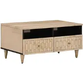 vidaXL Couchtisch 80x54x40 cm Massivholz Mango