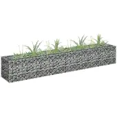 vidaXL Gabionen-hochbeet Aus Verzinktem Stahl 180x30x30 Cm
