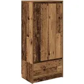 vidaXL Schrank mit Schublade Altholz-Optik 55,5x34x119,5 cm