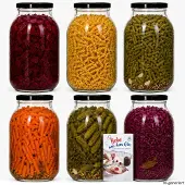 MamboCat 6er Set Einmachglas 3L Vorratsglas TO100 Deckel schwarz Rezeptheft Einkochen