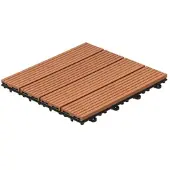 HOME DELUXE Holzfliesen »BAVARO«, 30 x 30 x 2,2 cm, 3 m2 - braun