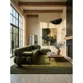 KADIMA DESIGN Wollteppich uni Grün 200 x 290 cm - MOLE