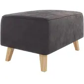 S-Style Möbel HOCKER Mario Graphit Microfaser