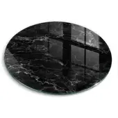 Wallfluent GLASPLATTE Ø 30 cm Eleganter Marmor
