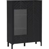 Beautysofa VITRINE Lume mit 2 Glastüren, 100 cm, schwarz