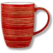 Wilmax Becher 460 ml Rot Porzellan, 6er Set