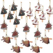 Sonstiges Weihnachtsanhänger Engel Holz 40 Stück Adventskalender Baumschmuck 6 cm