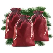 Sonstiges Jutesäckchen Rot 25 Stück 15x20cm Adventskalender Geschenksäckchen mit Kordelzug