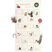 Sonstiges Adventskalender zum Befüllen aus Stoff, 24 Taschen, Wandteppich, bunt, 102x51 cm