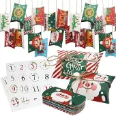 Sonstiges Adventskalender zum Befüllen, 24 Geschenkkartons, Kissenboxen, mit Stickern & Juteschnur