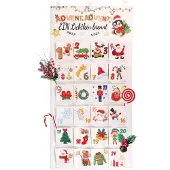 Sonstiges Adventskalender zum Befüllen Stoff mit 24 Taschen 102x51cm bunt