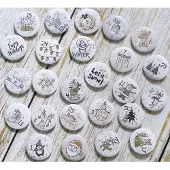 Sonstiges Adventskalender Zahlen Buttons 25 Stück Ø 32 mm Weihnachtsmotive
