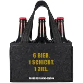 Sonstiges Filztasche für Bierflaschen mit Polizei-Design 24x15x15cm für 6 Flaschen