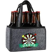 Sonstiges Flaschentasche 6 Flaschen aus Filz mit Aufdruck "Darts" 24x15x15cm