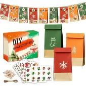 Sonstiges Adventskalender zum Befüllen 24 DIY Weihnachtskalender Papiertüten Set