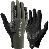 RockBros 16110006003 stossdämpfende Fahrradhandschuhe Grösse L – Grün und Schwarz