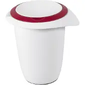 Westmark Quirltopf mit zweigeteiltem Deckel, 1 l, weiß/rot, 3151227R