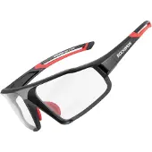 RockBros SP216BK photochrome UV400-Fahrradbrille – Schwarz und Rot