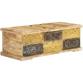 vidaXL Couchtisch 100x50x35 cm Massivholz Mango